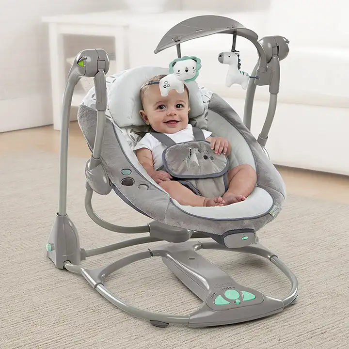 Ingenuity ConvertMe Electric Rocking Baby Cradle Swing Seat Bed